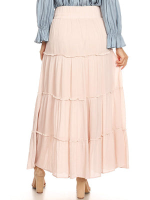 Maxi Bohemian Layered Skirt for spring