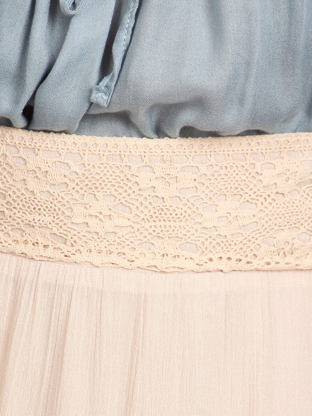 View of waistband of Maxi Bohemian Layered Skirt