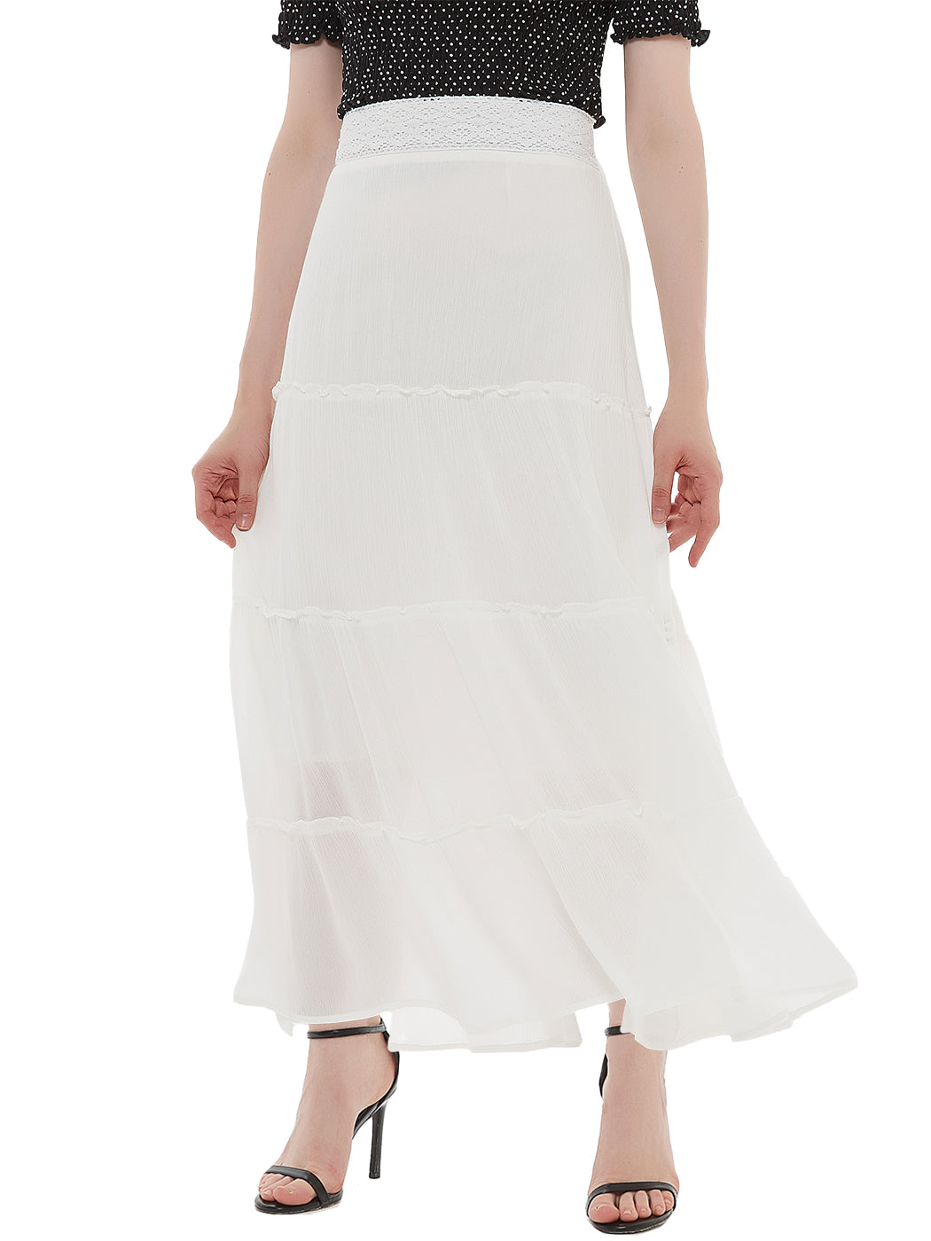 Maxi Bohemian Layered Skirt for work