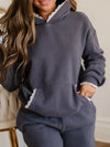 Lace Trim Kangaroo Pocket Hoodie