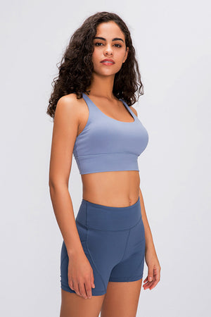 Blue Millennia Double X Sports Bra 