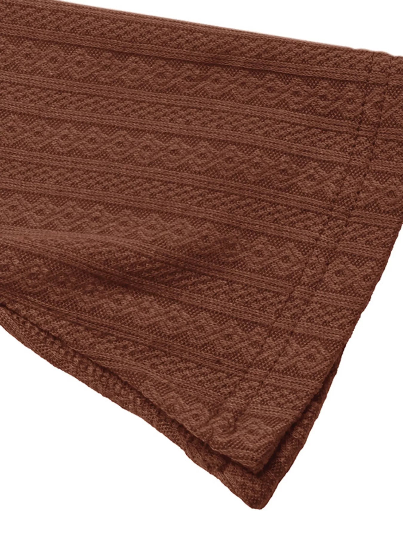 Brown textured fabric on a white background