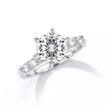 Diamond ring with a white background