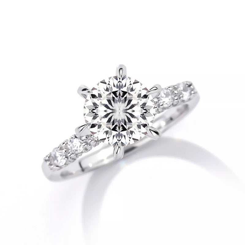 Diamond ring with a white background