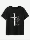 Women's Y2k Streetwear Summer Cross Graphic Round Neck T-Shirt