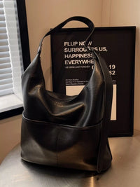A full picture of the black Adjustable Strap Shoulder Bag For Women