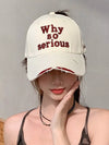 Women Pure Glamour Embroidered Slogan Baseball Cap