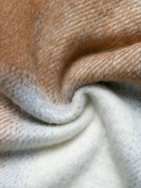 Close-up of brown and white fabric texture