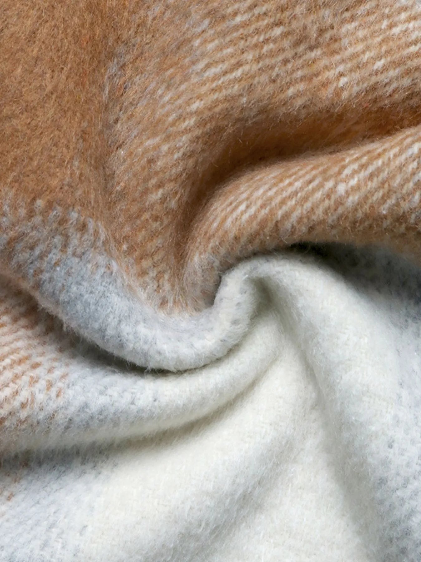 Close-up of brown and white fabric texture