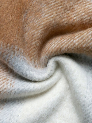 Close-up of brown and white fabric texture