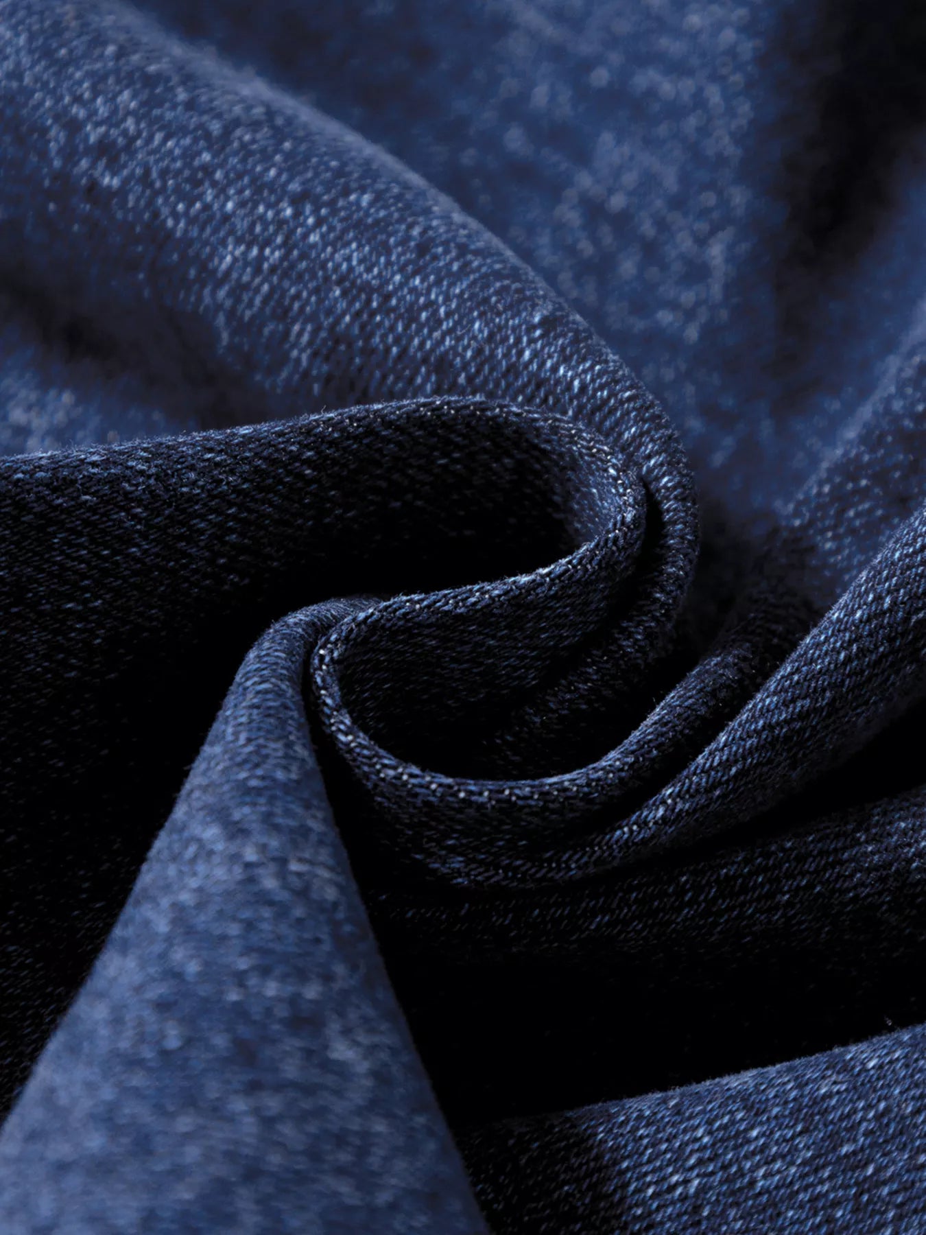 Close-up of blue textured fabric