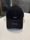 Women Distressed Baseball Cap with Embroidered Slogan For Outdoor Activities All Seasons