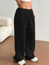 Casual Drawstring High Waist Wide Leg Sweatpants