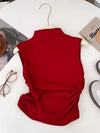 Women's Ruched Mock Neck Tank