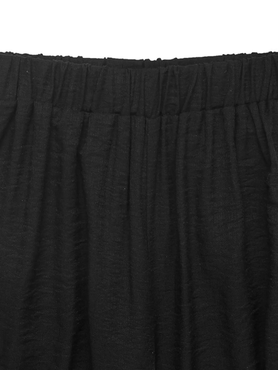 Close-up of black fabric with a textured surface