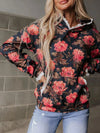 Lace Trim Kangaroo Pocket Hoodie