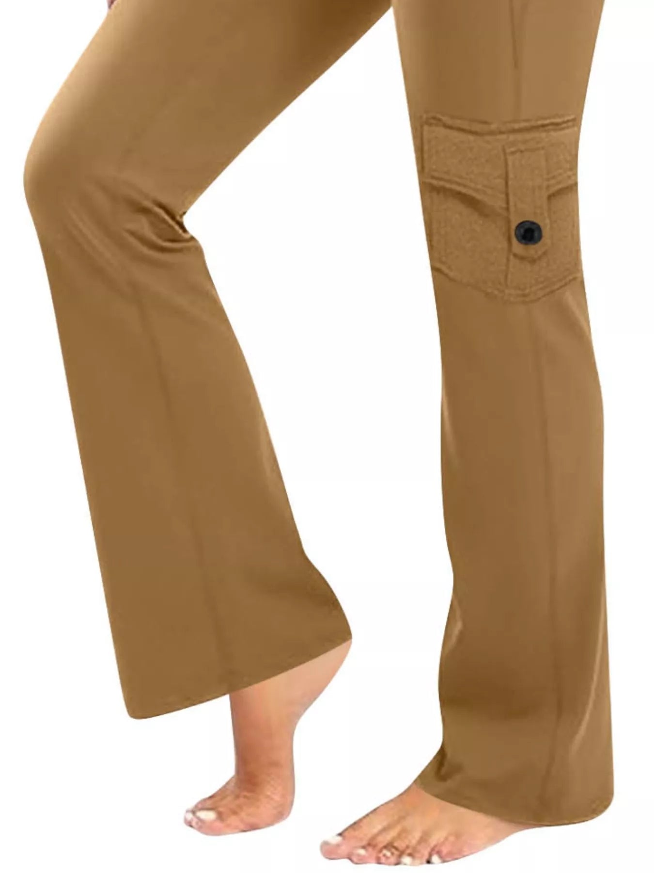 Brown pants with a pocket on a white background