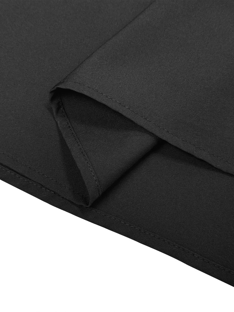 Close-up of black fabric with a slight texture on a white background