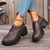 Chunky Platform Lace-Up Oxford Sneakers