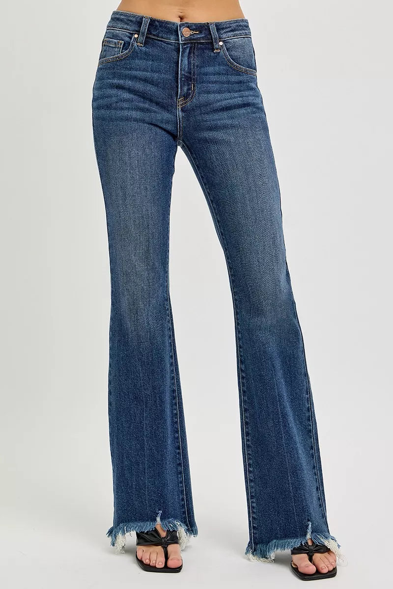 Blue jeans with a white background