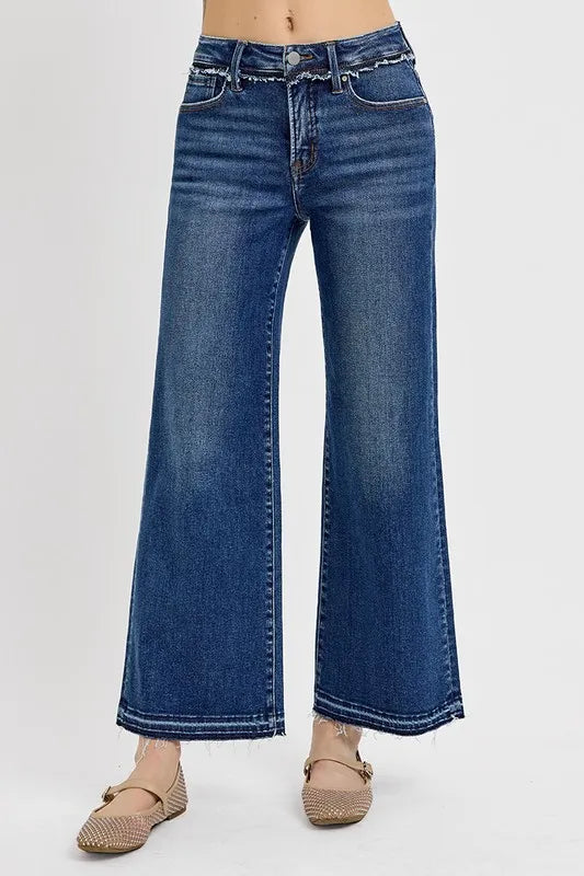 Blue jeans on a white background