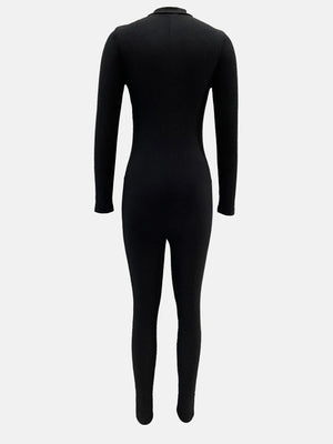 Black full-body suit on a white background