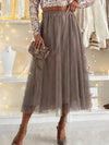 Tulle A-Line Midi Skirt