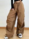 Wide Leg Casual Drawstring Pants