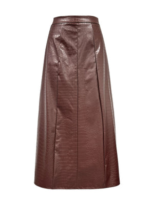 Full view of High Waist Midi Skirt
