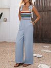 Tie Shoulder Wide Leg Jumpsuit