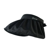 Black visor with brand logo on a white background