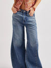 Women's Washed Wide Leg Jeans
