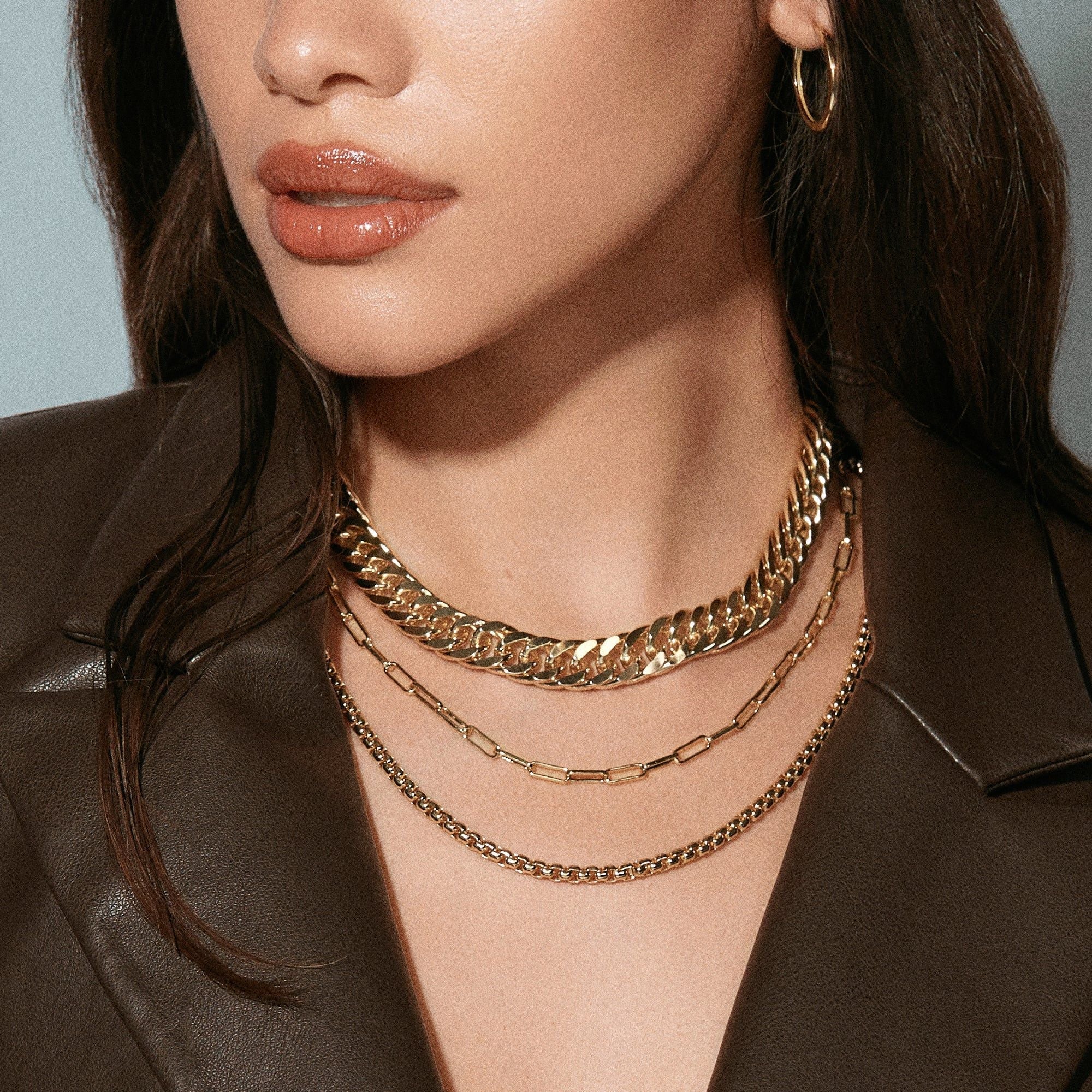 Model wearing Arya Necklace