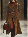 Lapel Collar Longline Outerwear