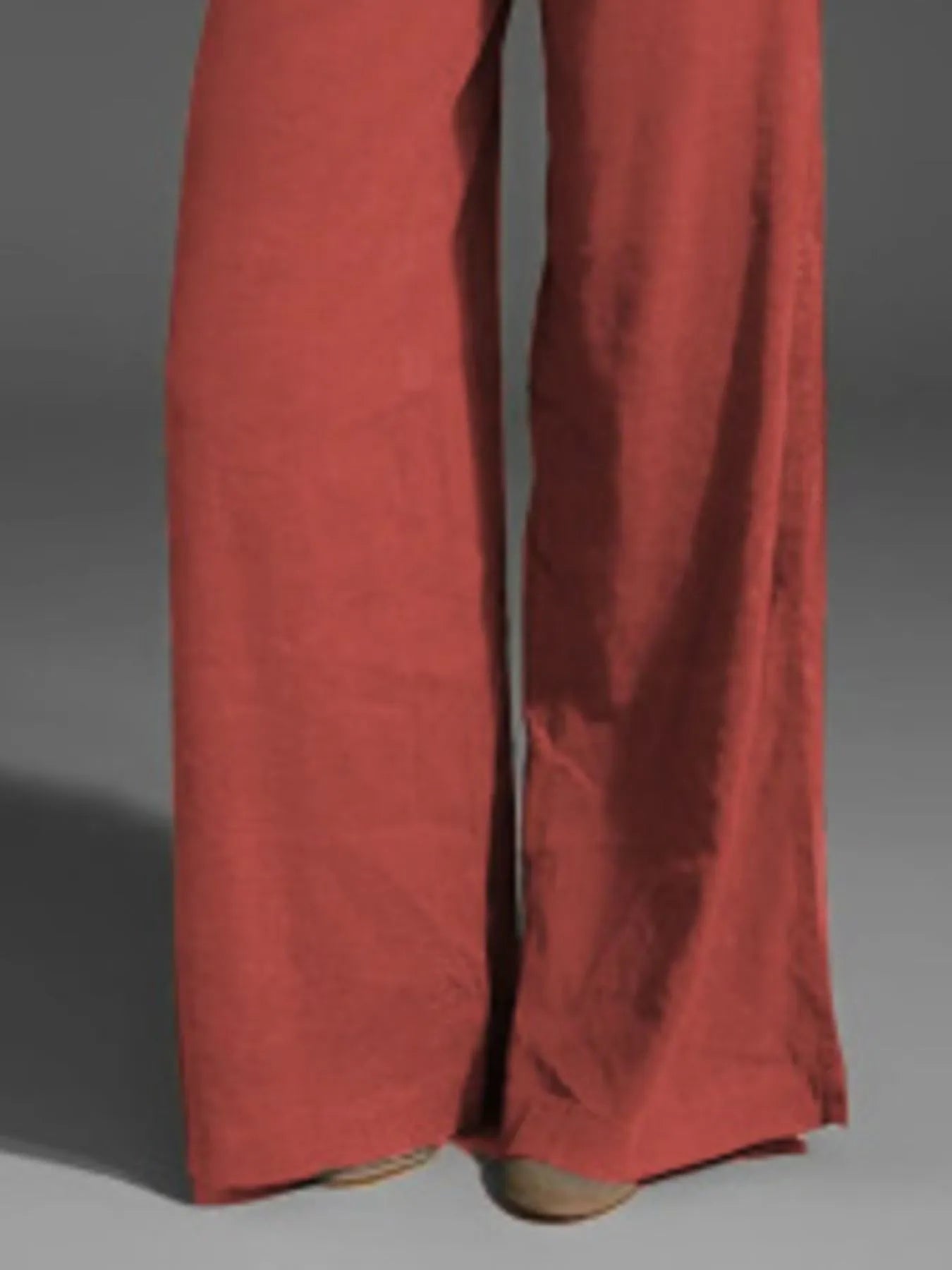 Red pants on a gray background