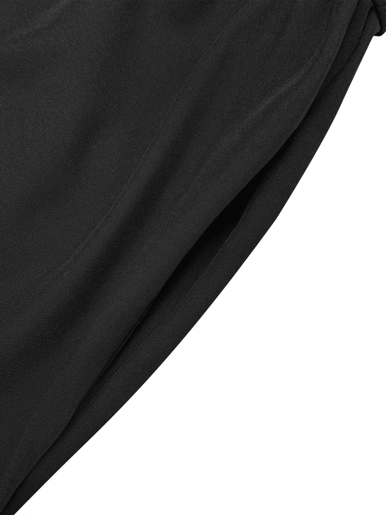 Close-up of black fabric on a white background