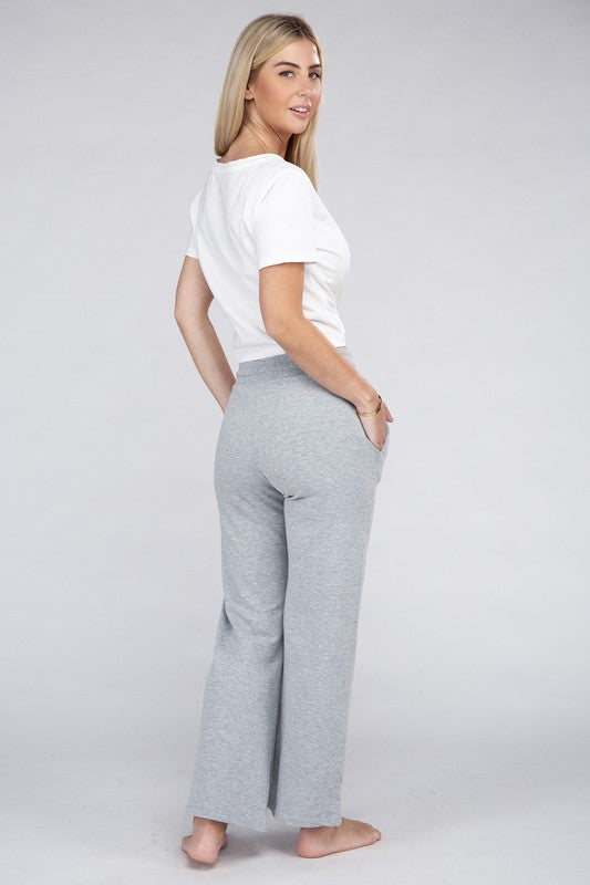 Lounge Wide Pants with Drawstrings