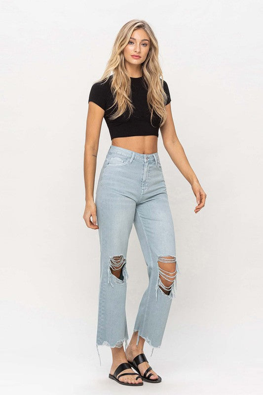 90&quot;s Vintage Crop Flare Jeans for teens
