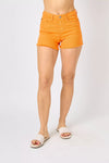 High Waist Judy Blue Fray Hem Denim Shorts For Women