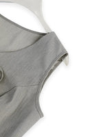 Gray sleeveless top on a white background