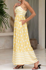 Side view of Polka Dot Square Neck Cami Dress