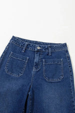 Blue jeans on a white background