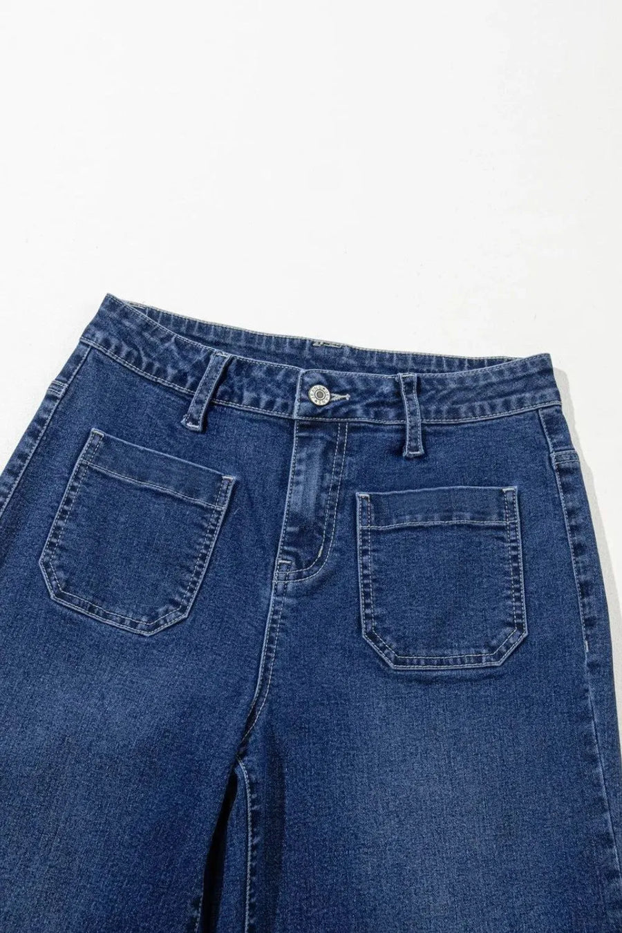 Blue jeans on a white background