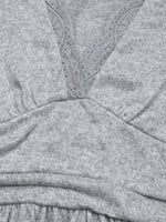 Close-up of gray fabric with a textured pattern