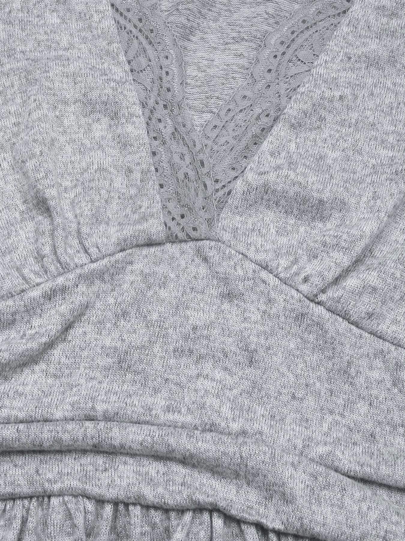 Close-up of gray fabric with a textured pattern