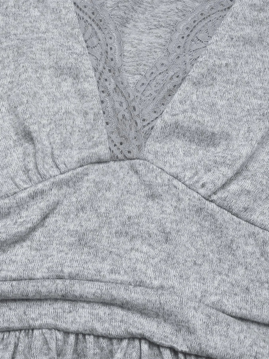 Close-up of gray fabric with a textured pattern