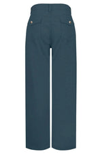 Teal pants on a white background