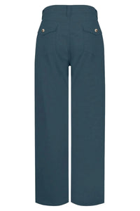 Teal pants on a white background