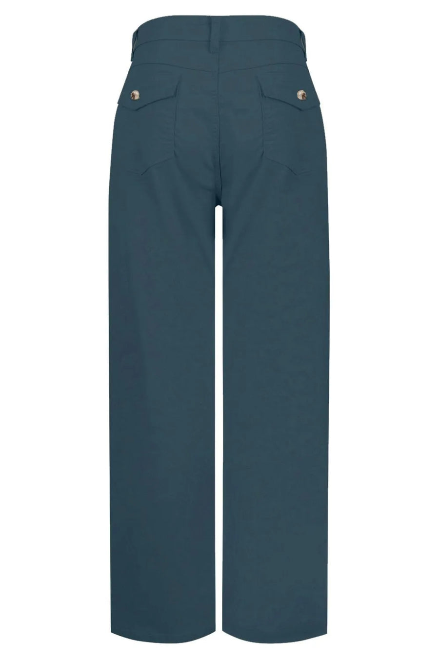 Teal pants on a white background
