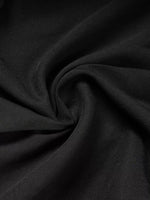 Close-up of black fabric with folds